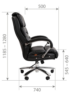 Офисное кресло CHAIRMAN 409, экокожа, черный